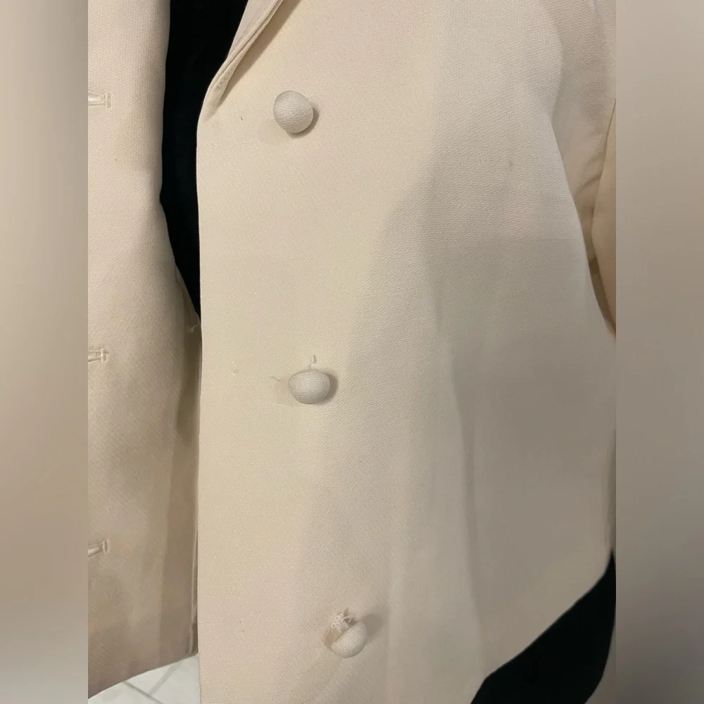 Dior Cream Button-Front Cropped Jacket